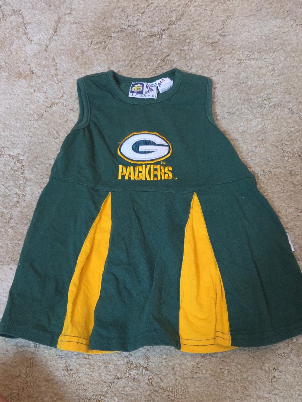 Green & Gold Girls' Cheer Dress